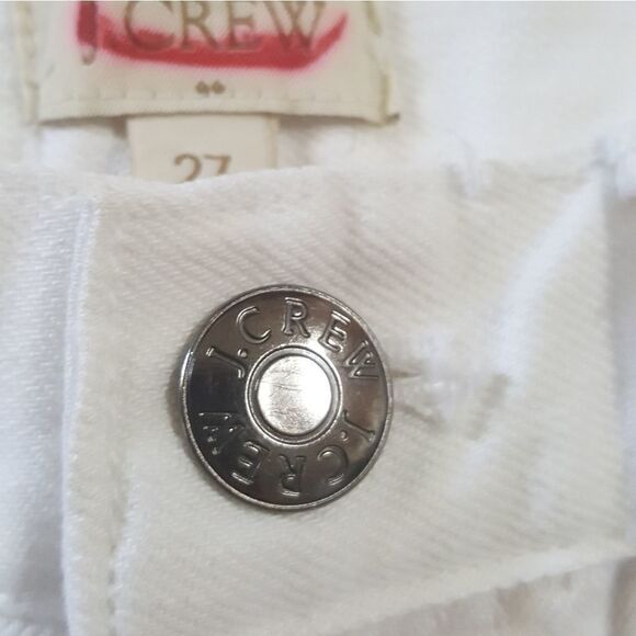 J. CREW White Button Fly Jean Shorts Womens Size 27 - Picture 5 of 7